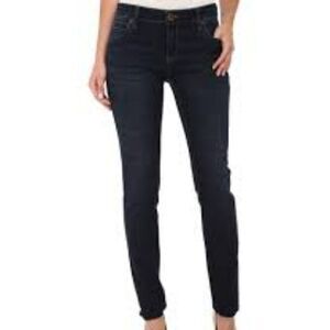 KUT FROM THE KLOTH HIGH RISE TOOTHPICK SKINNY JEAN DARK WASH NO DISTRESSING SZ 4
